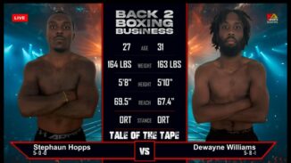 STEPHAUN HOPPS vs DEWAYNE WILLIAMS | BACK TO BOXING BUSINESS FIGHT NIGHT