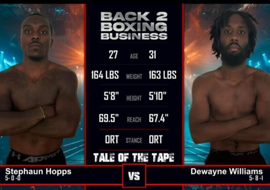 STEPHAUN HOPPS vs DEWAYNE WILLIAMS | BACK TO BOXING BUSINESS FIGHT NIGHT